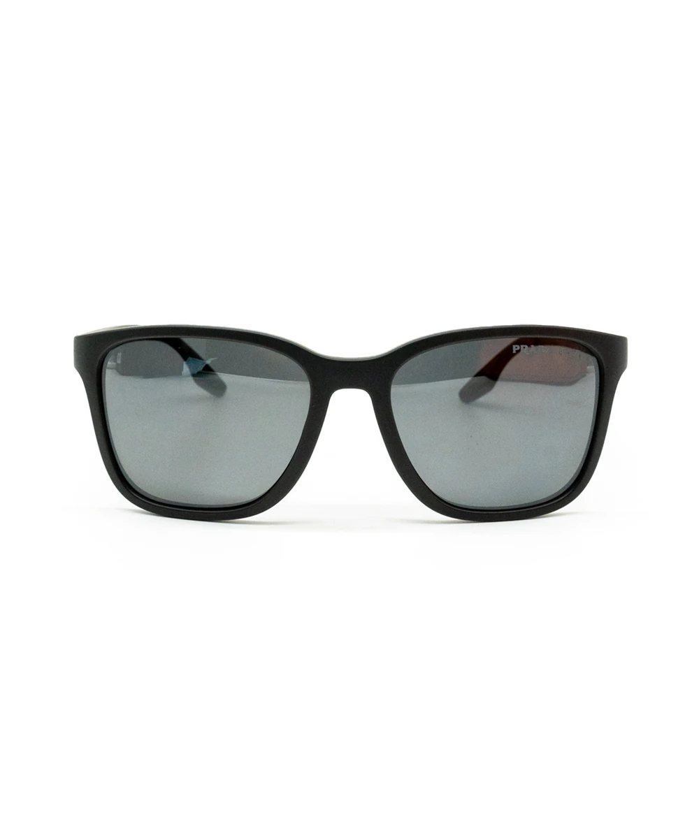 Prada Linea Rossa PS 02WS UFK-07H Mens Grey/Polarized Silver 57mm Sunglasses