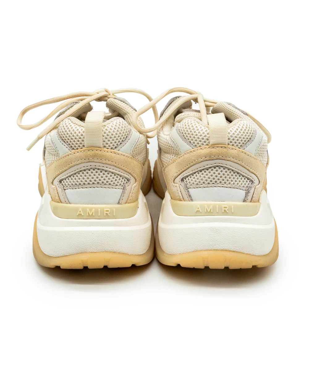Amiri Size 44 Ivory and Light Lavender Bone Runner Sneakers