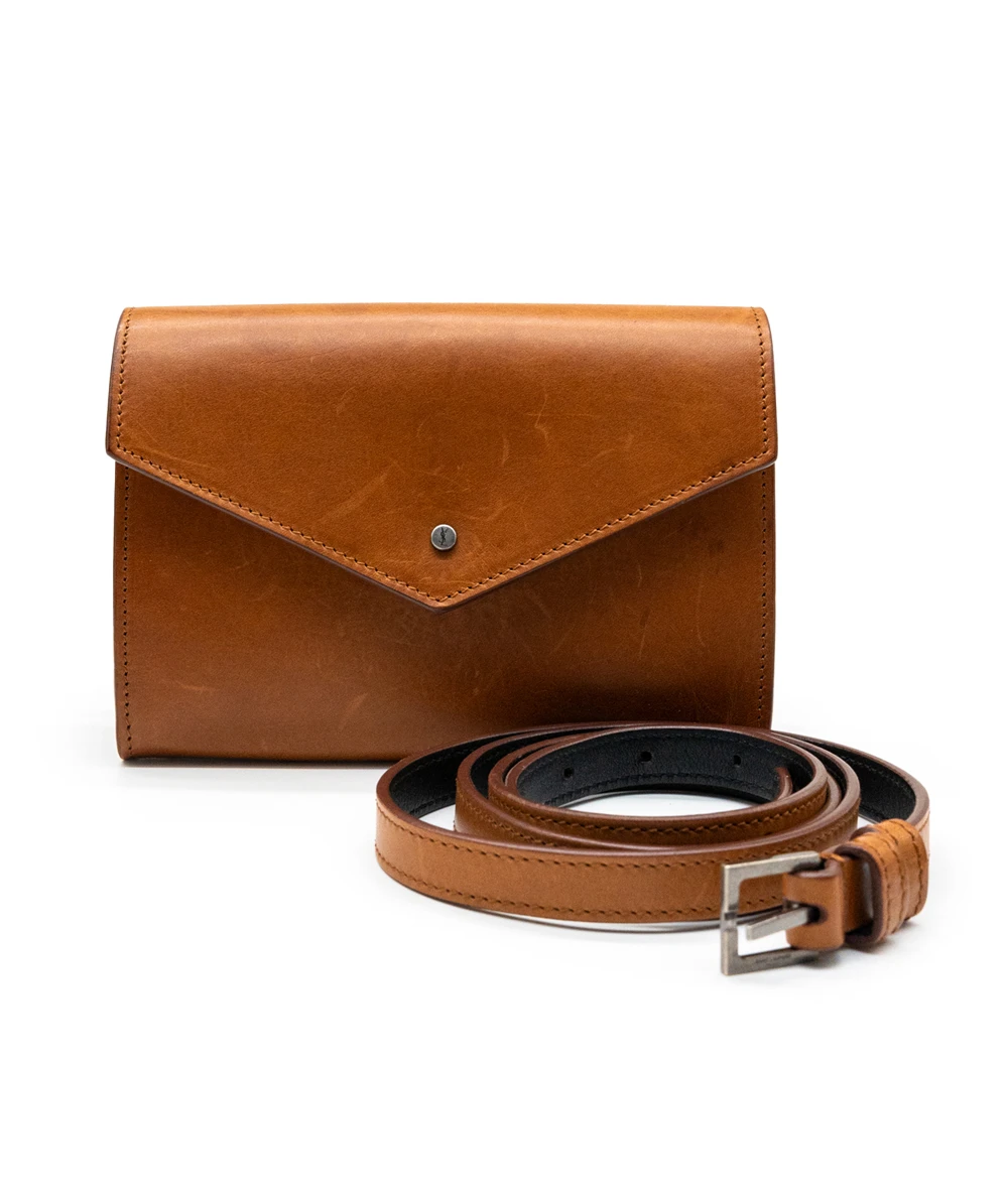 Saint Laurent Tan/Brown Leather Waist Bag