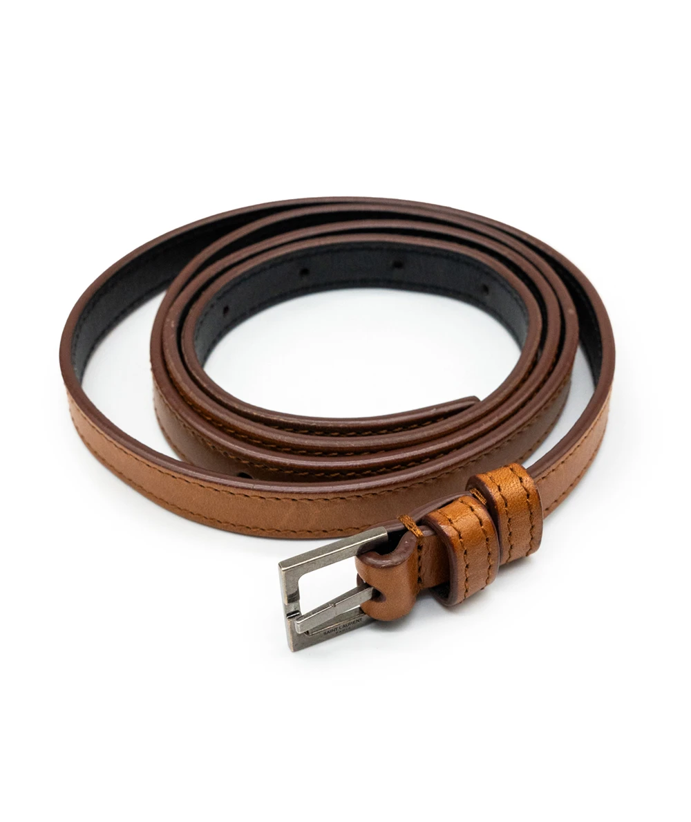 Saint Laurent Tan/Brown Leather Waist Bag