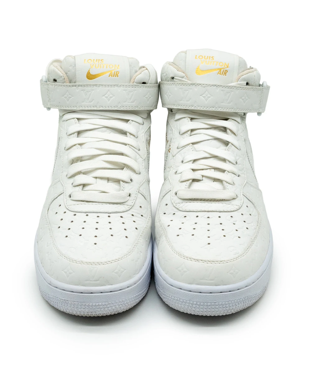 Louis Vuitton Size 43.5 Monogram Nike Air Force 1 Sneakers