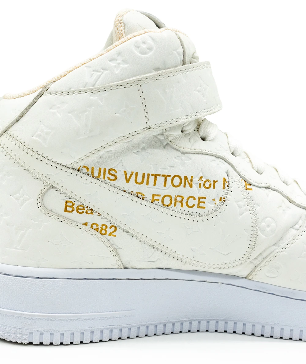 Louis Vuitton Size 43.5 Monogram Nike Air Force 1 Sneakers