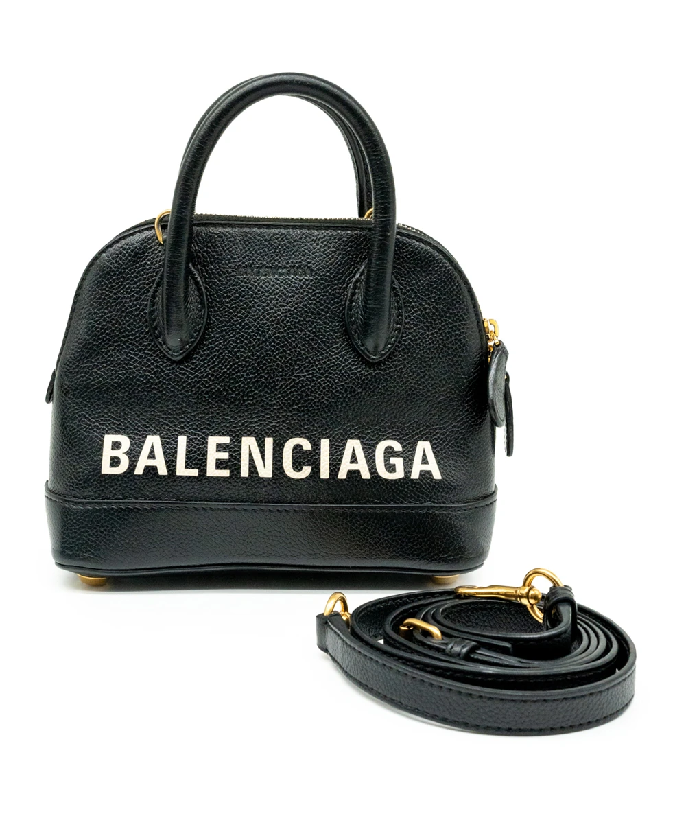 Balenciaga Black Leather XS Ville Satchel bag