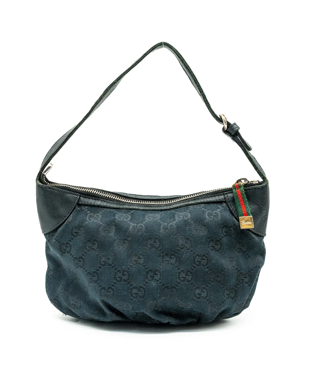 Gucci GG Canvas Web Accessory Pouch 224093 Black
