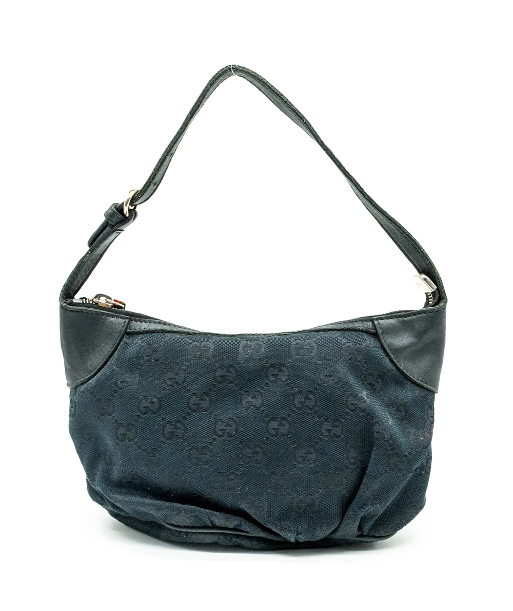 Gucci GG Canvas Web Accessory Pouch 224093 Black