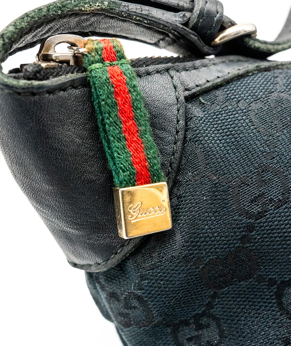 Gucci GG Canvas Web Accessory Pouch 224093 Black