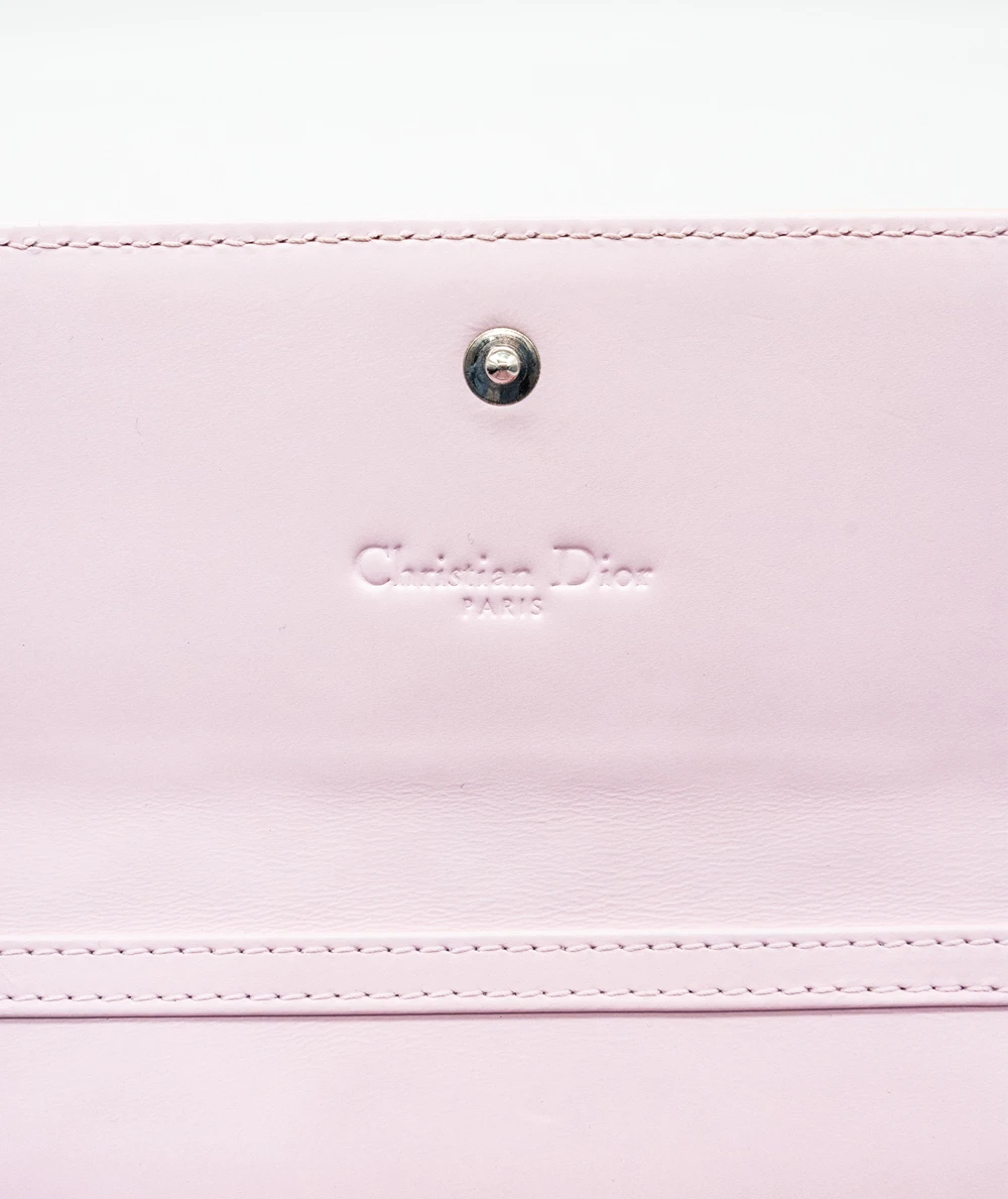 Christian Dior Wallet on Chain in Patent Pink Leather and Pink Hardware