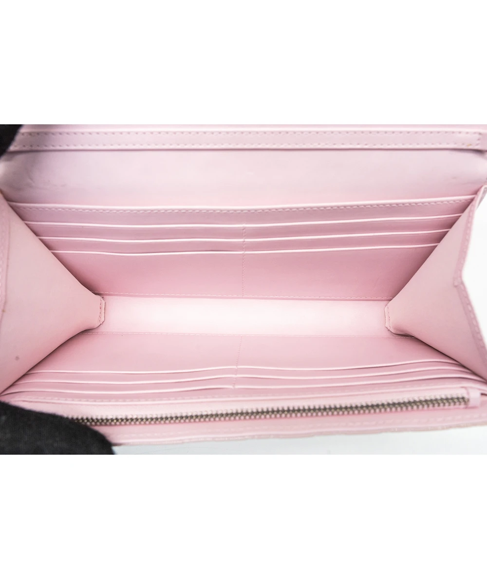 Christian Dior Wallet on Chain in Patent Pink Leather and Pink Hardware