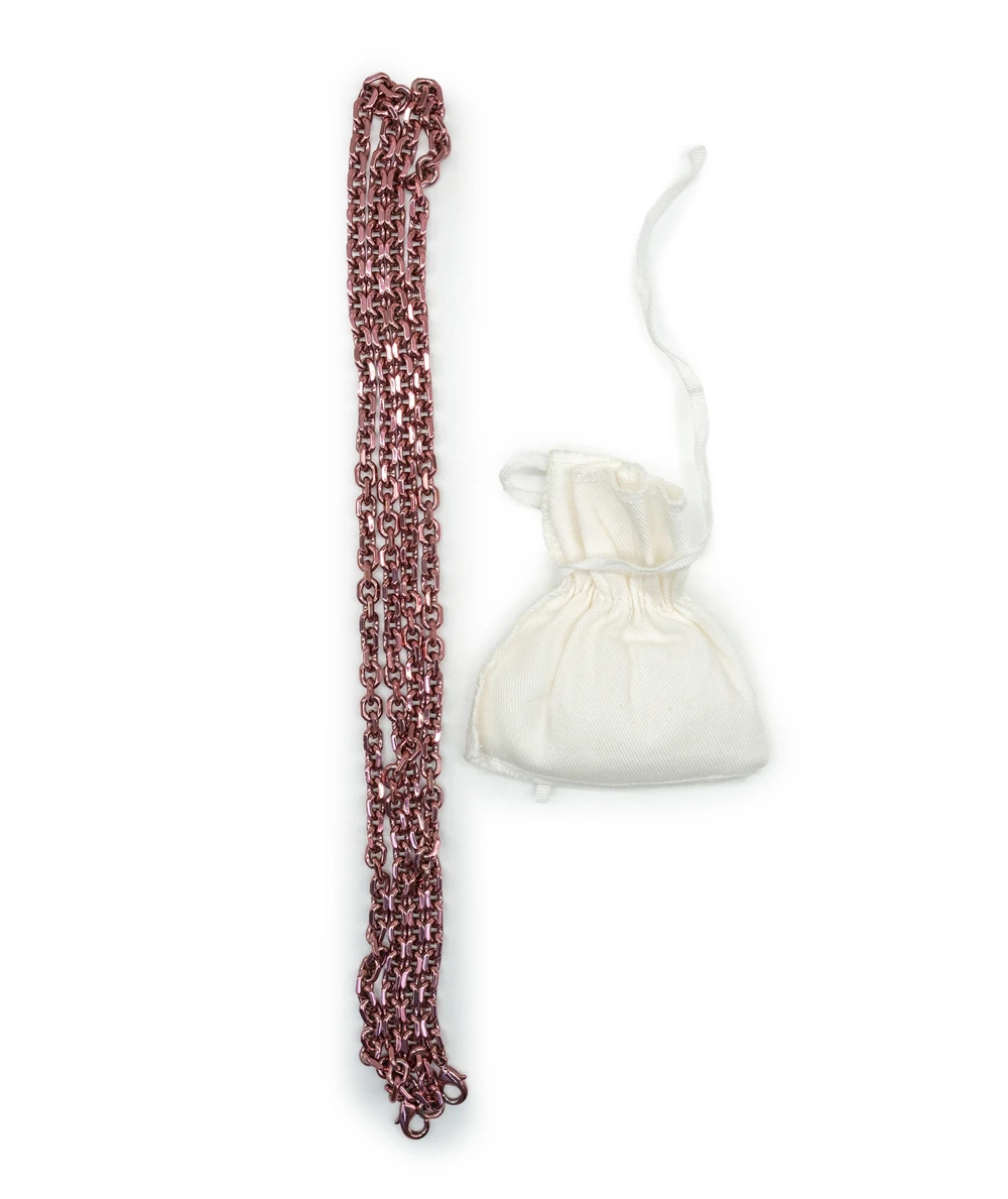 Christian Dior Wallet on Chain in Patent Pink Leather and Pink Hardware