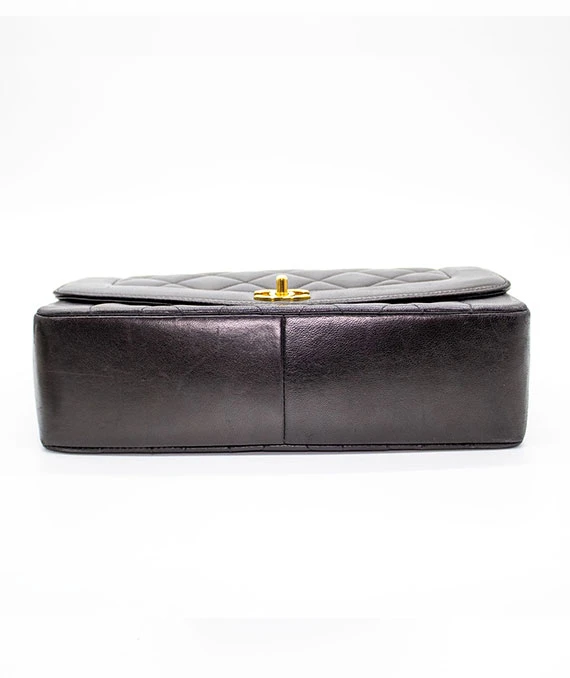 Chanel Black Quilted Lambskin Diana Medium Vintage Flap Handbag