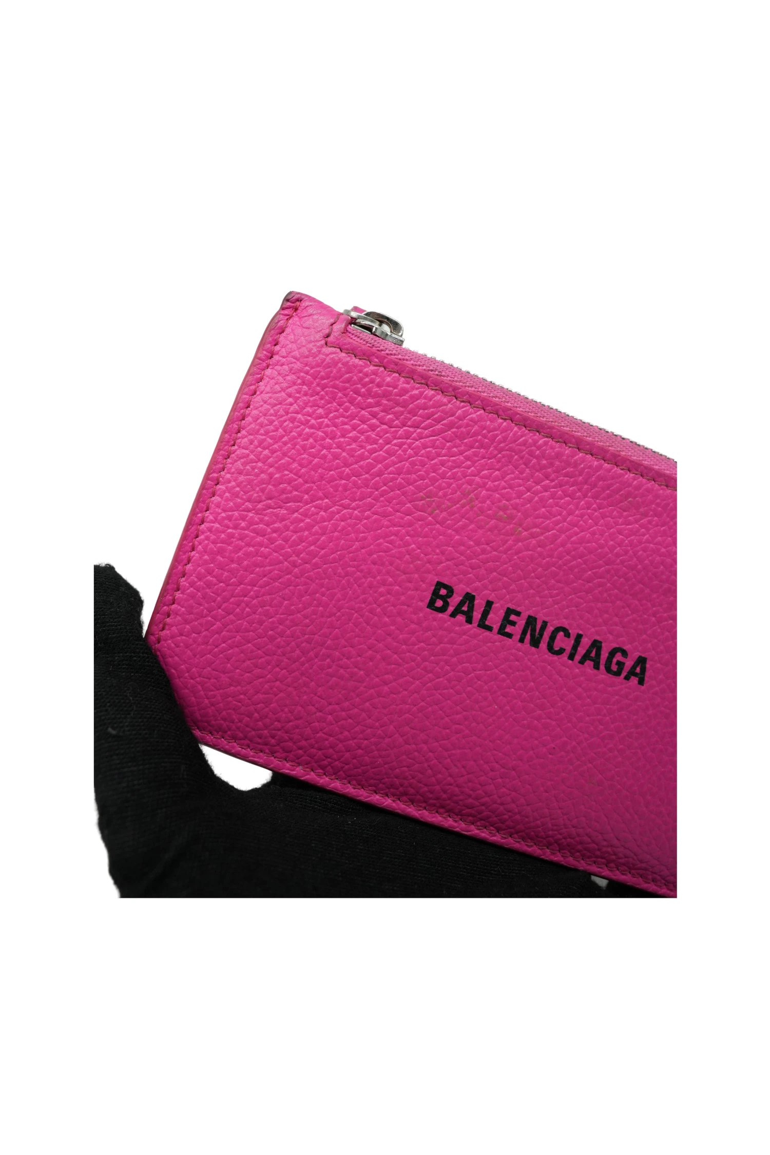 Balenciaga Pink Leather Womens Cardholder