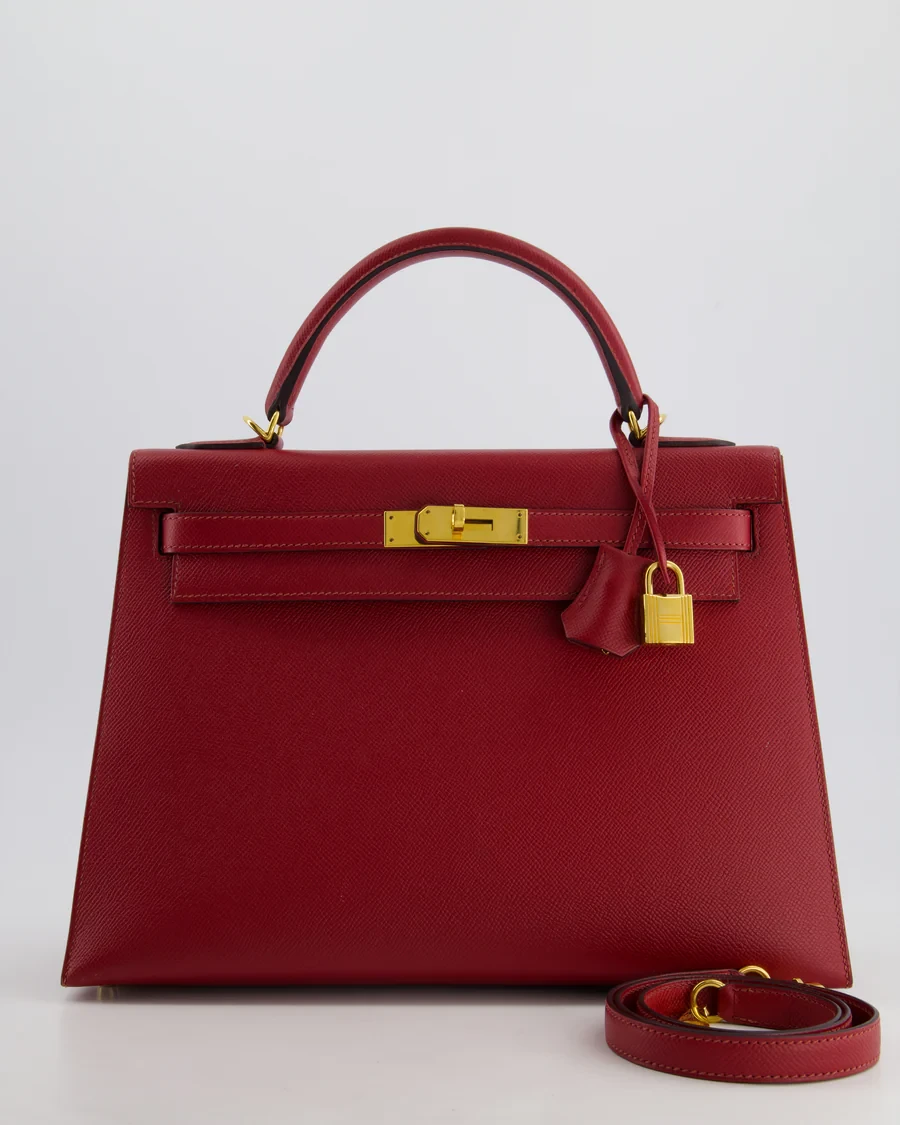 Hermes Stamp J (2006) Red Color Size 28 Kelly Bag in Epsom Leather
