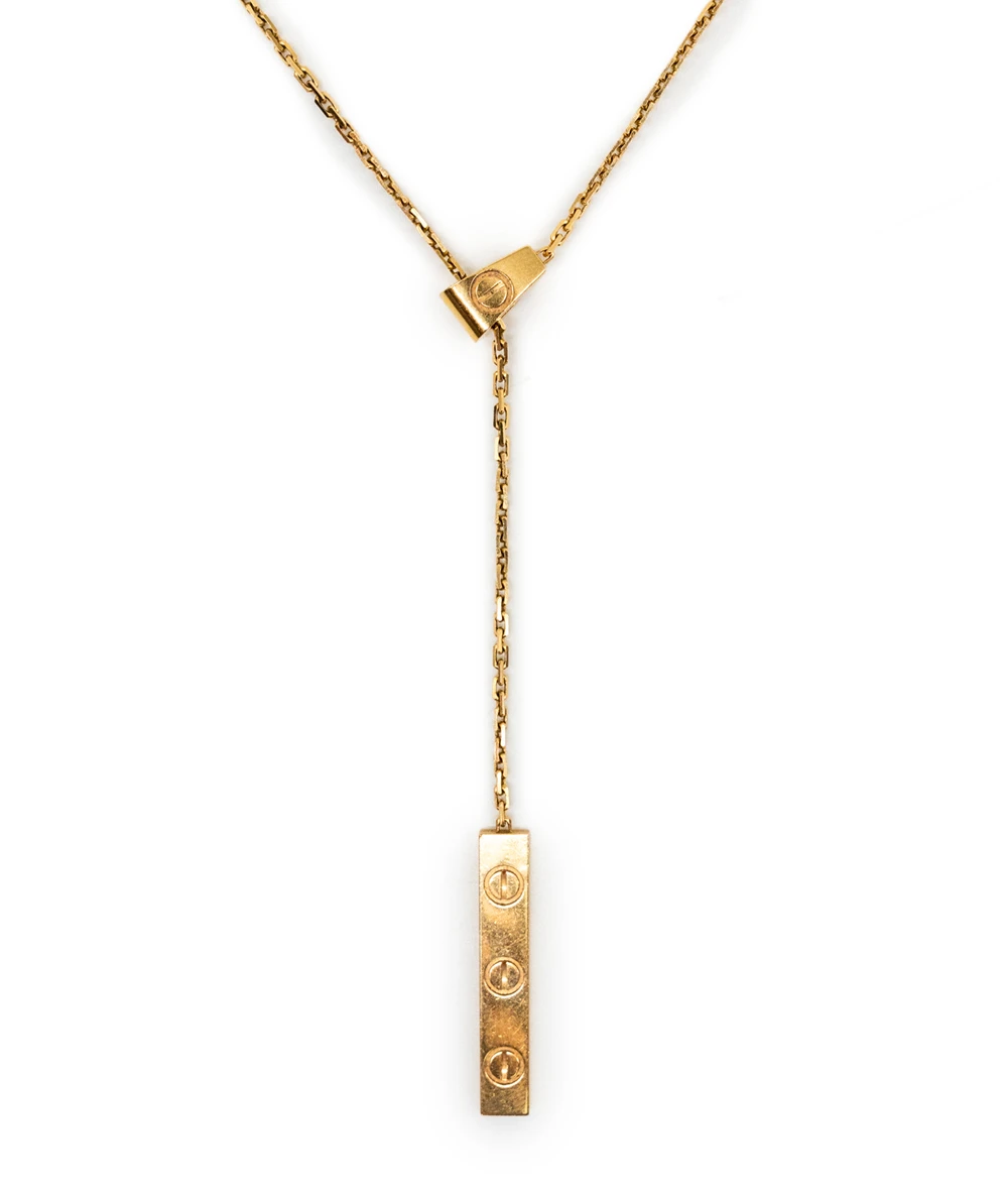 Cartier Love 18k Yellow Gold Lariat Necklace