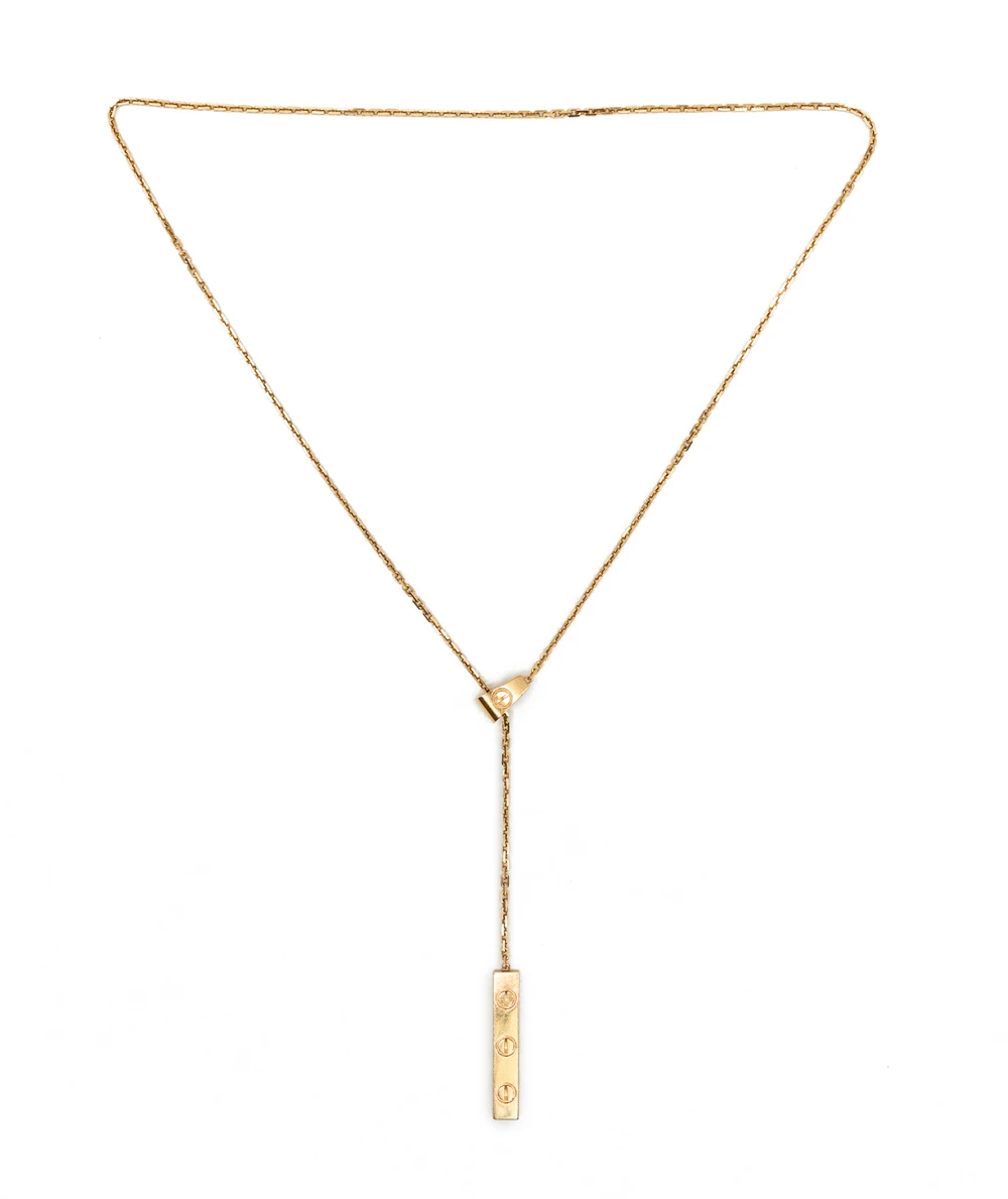 Cartier Love 18k Yellow Gold Lariat Necklace