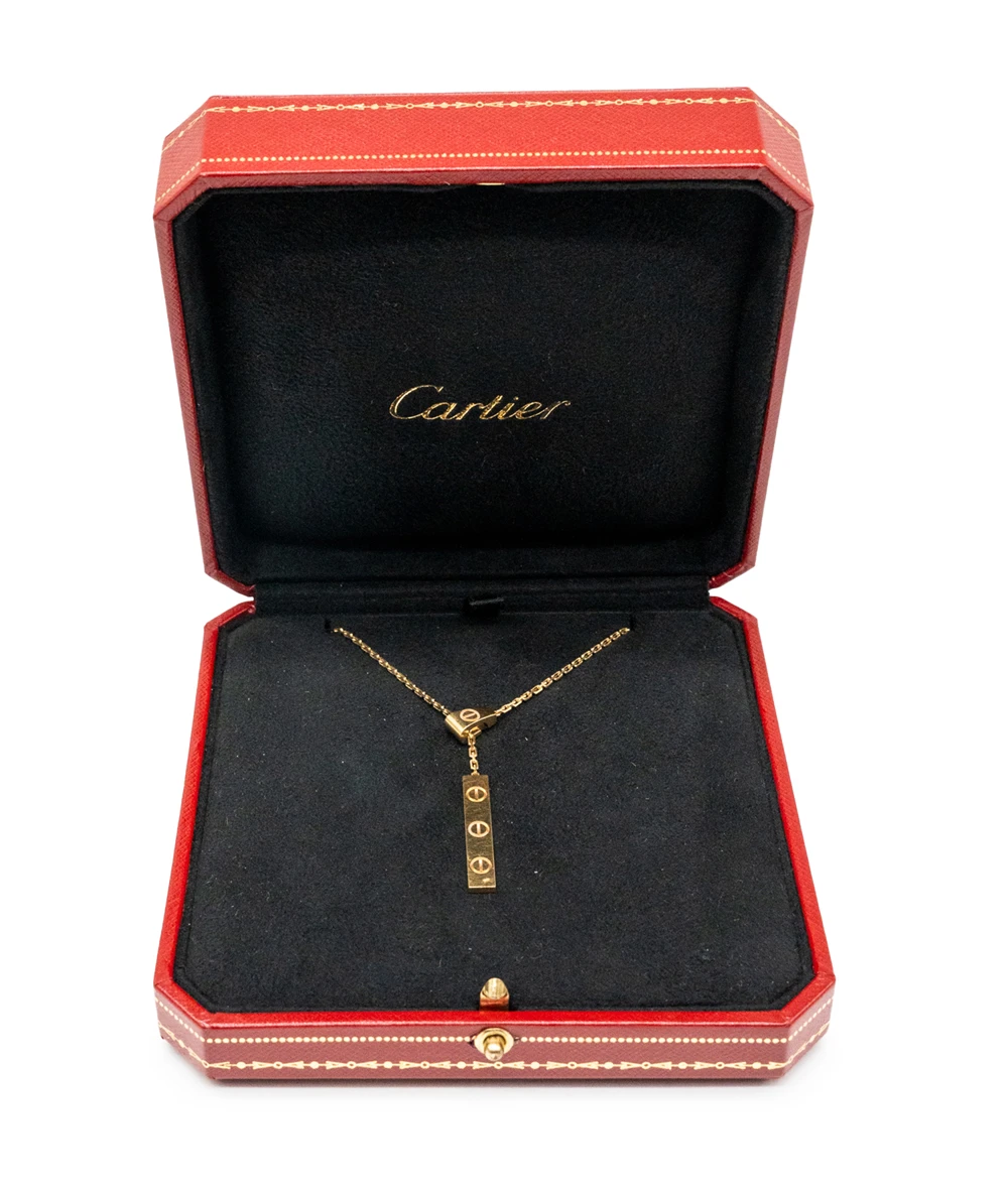 Cartier Love 18k Yellow Gold Lariat Necklace