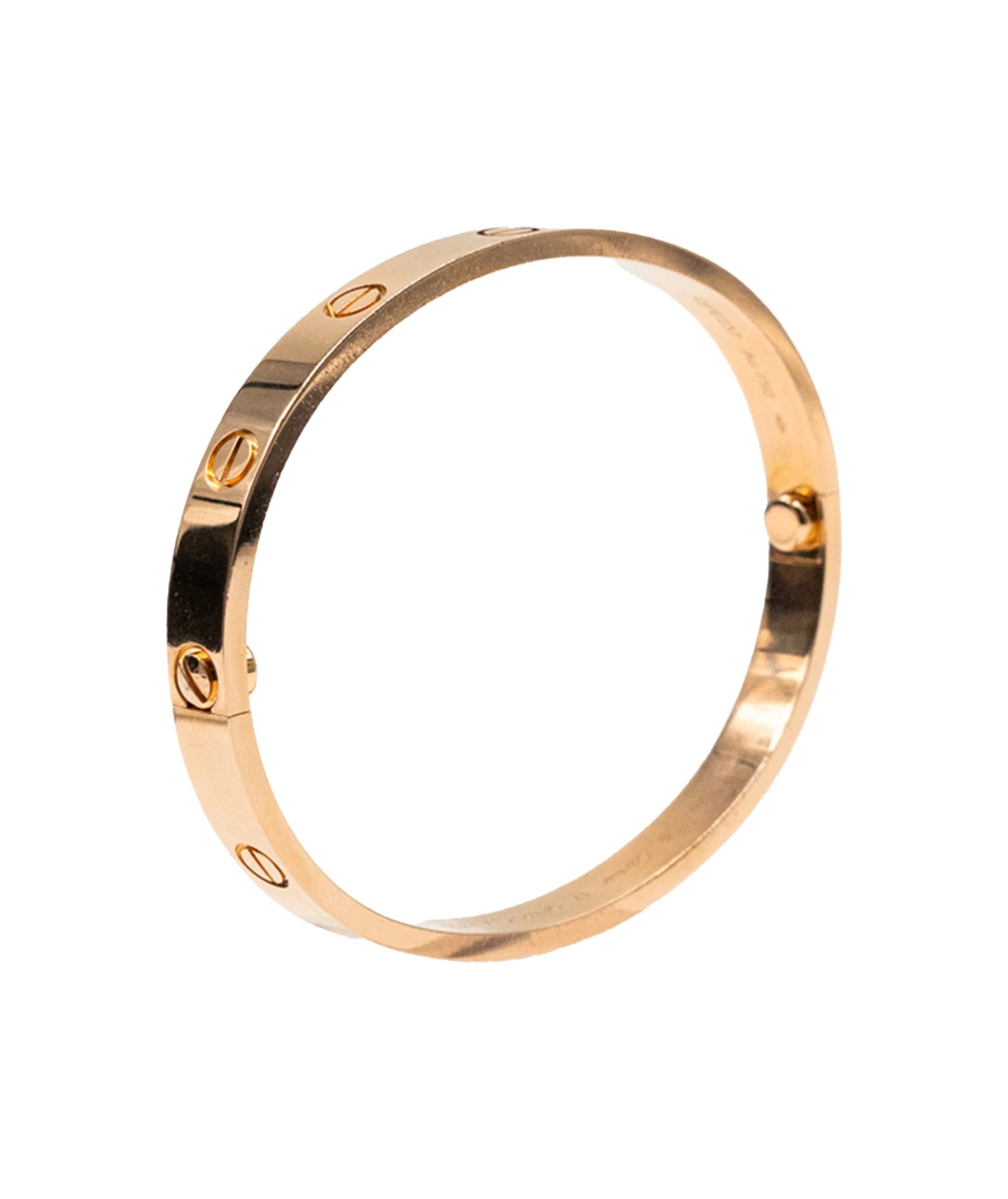 Cartier Size 17 Love Bracelet in 18k Rose Gold