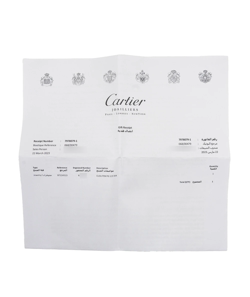 Cartier Juste Un Clou Diamond 18k Rose Gold Pendant Necklace
