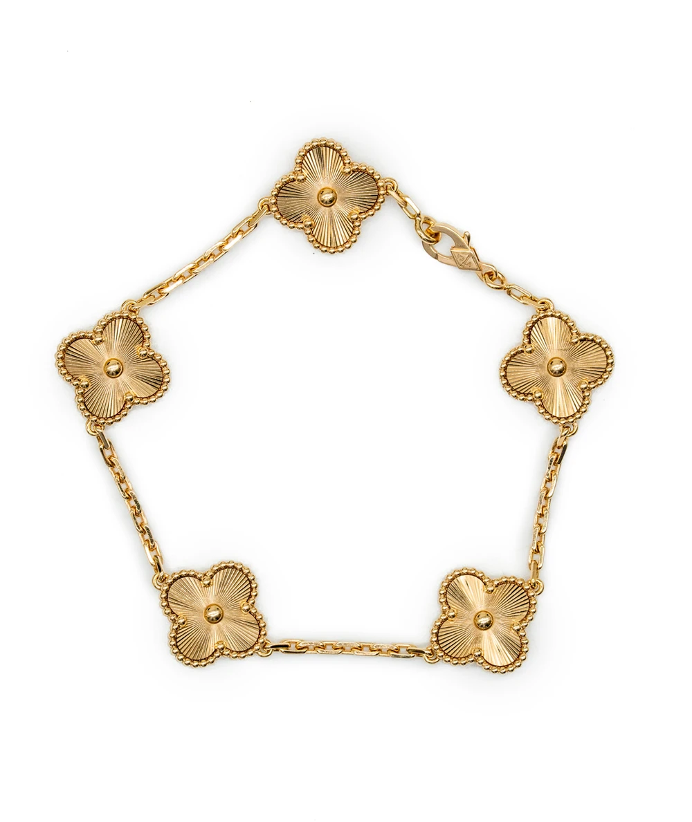 Van Cleef  Arpels Vintage Alhambra Bracelet 18k Yellow Gold
