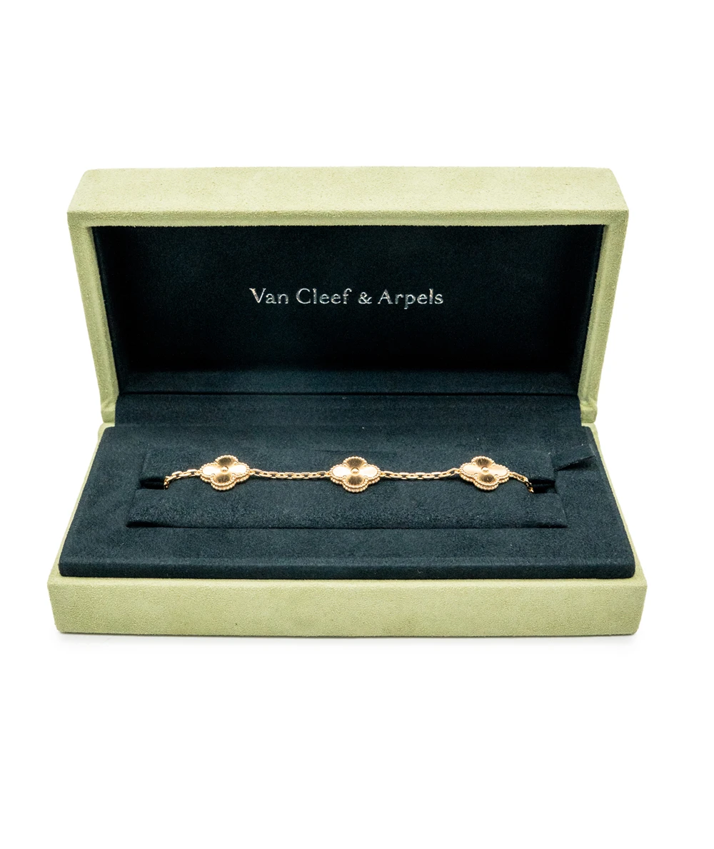 Van Cleef  Arpels Vintage Alhambra Bracelet 18k Yellow Gold
