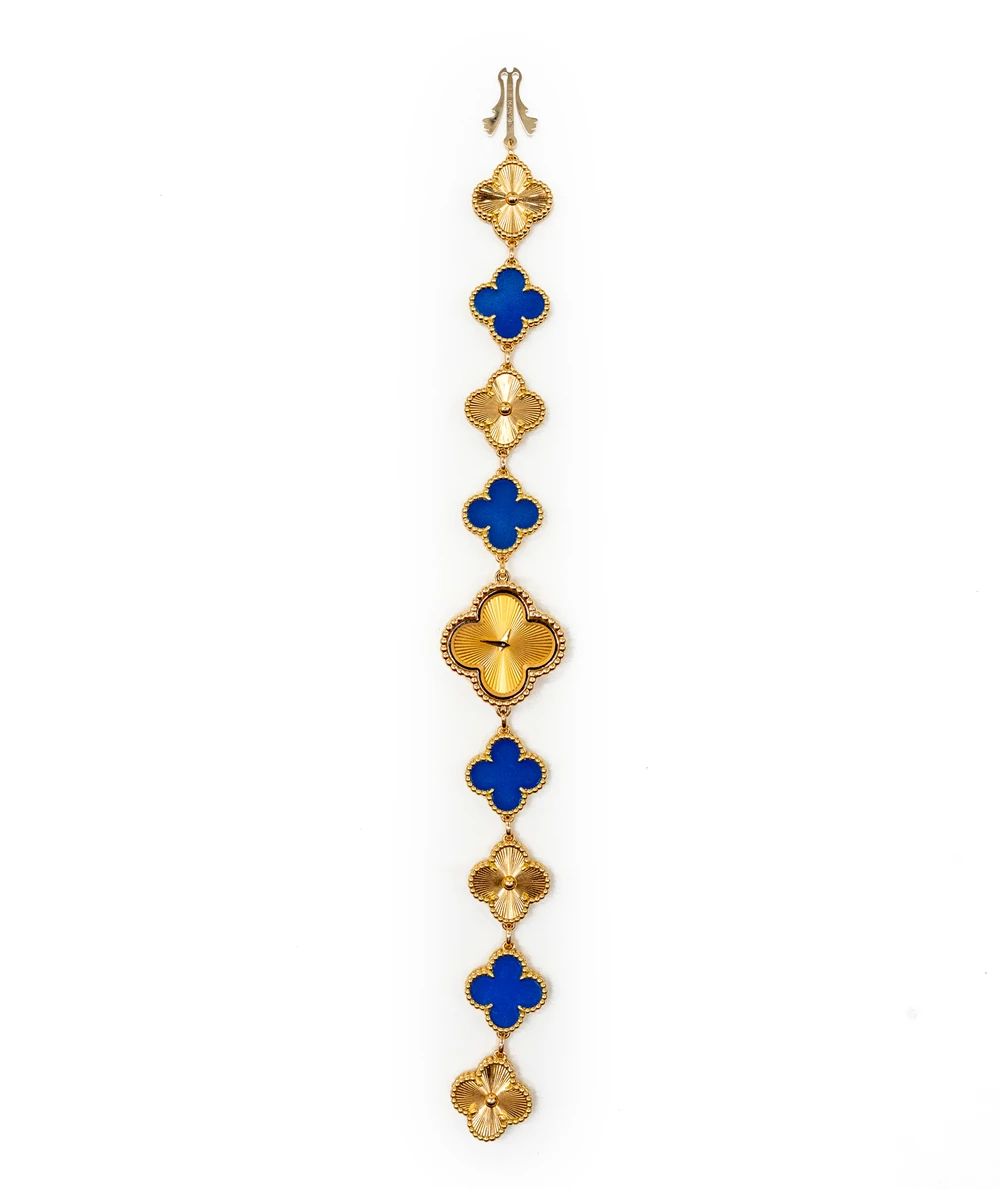 Van Cleef  Arpels Sweet Alhambra watch 18K yellow gold, Agate