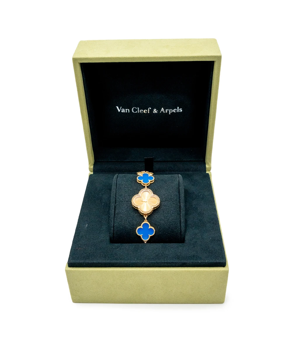 Van Cleef  Arpels Sweet Alhambra watch 18K yellow gold, Agate