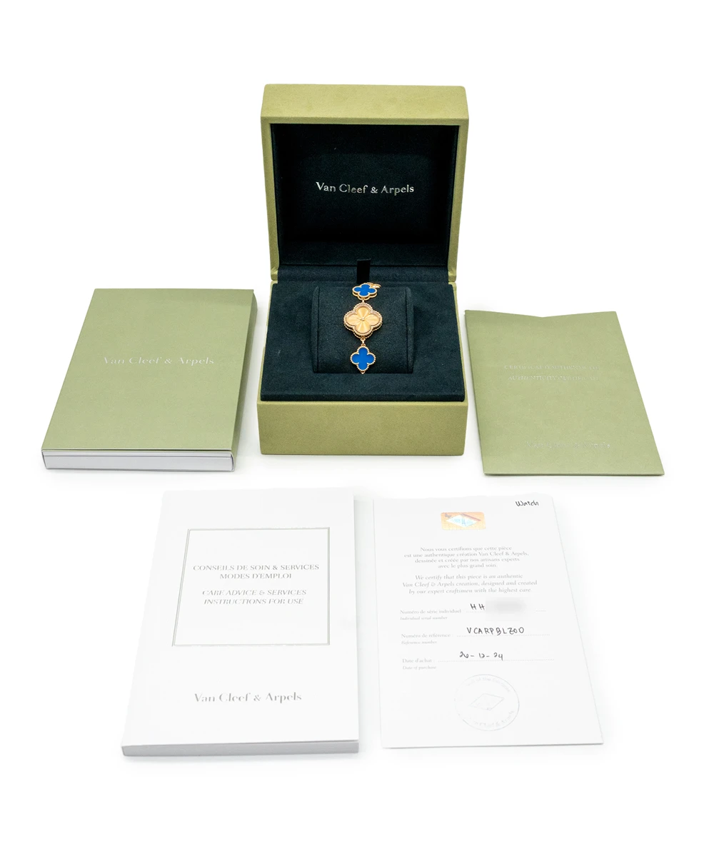Van Cleef  Arpels Sweet Alhambra watch 18K yellow gold, Agate
