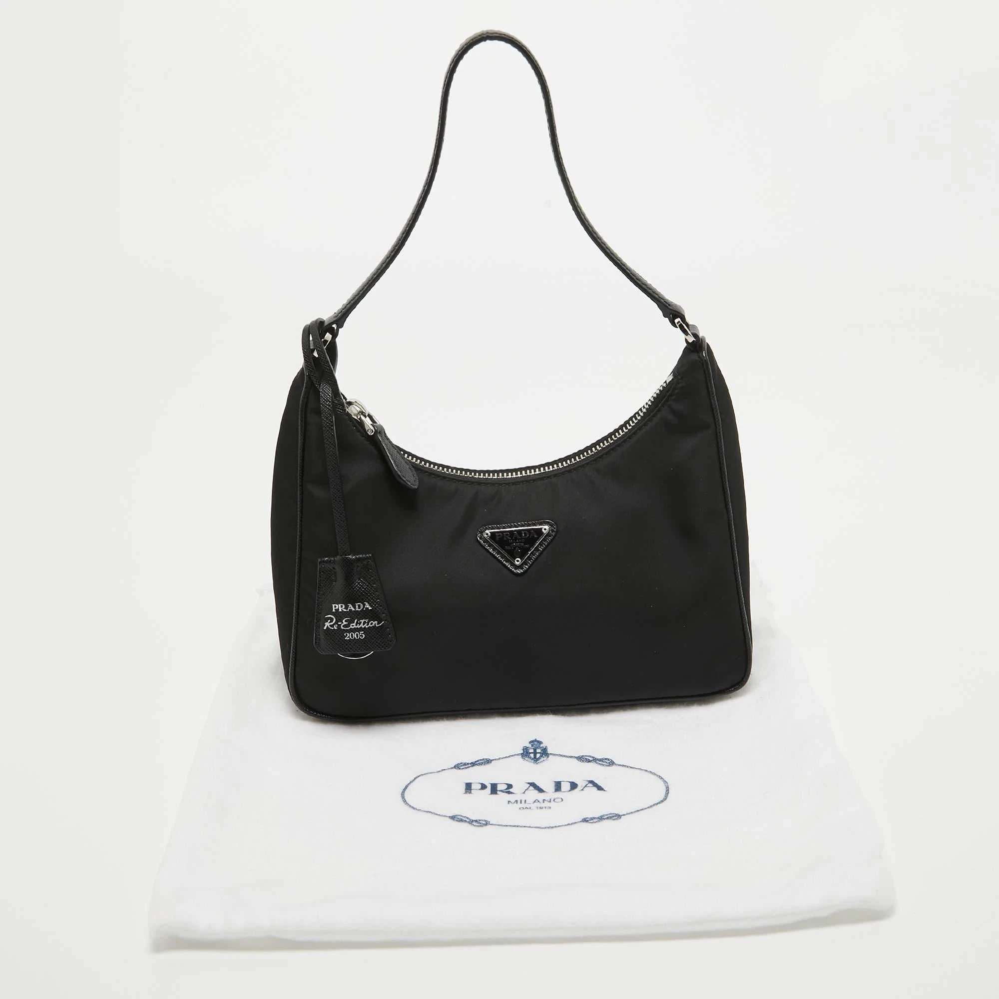 Prada Black Nylon Mini Re-Edition 2005