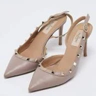 Valentino Garavani Rockstud Slingback Pump Heel Size 37