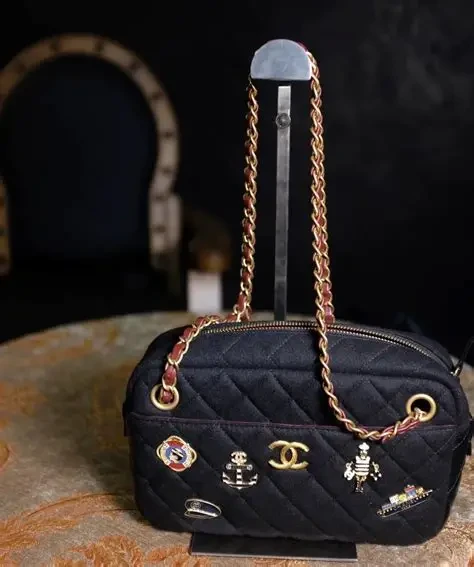 Chanel Metiers DArt Paris-Hamburg 2018 Wool Nautical Charms Navy Bag DB