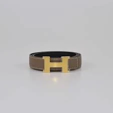 Hermes Constance Belt Buckle  Reversible Leather Strap U 105 cm