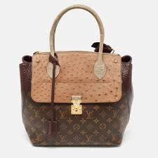 Louis Vuitton Majestueux Tote Ostrich  Python