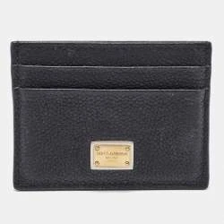 Dolce  Gabbana Dauphine Leather Card Holder BO