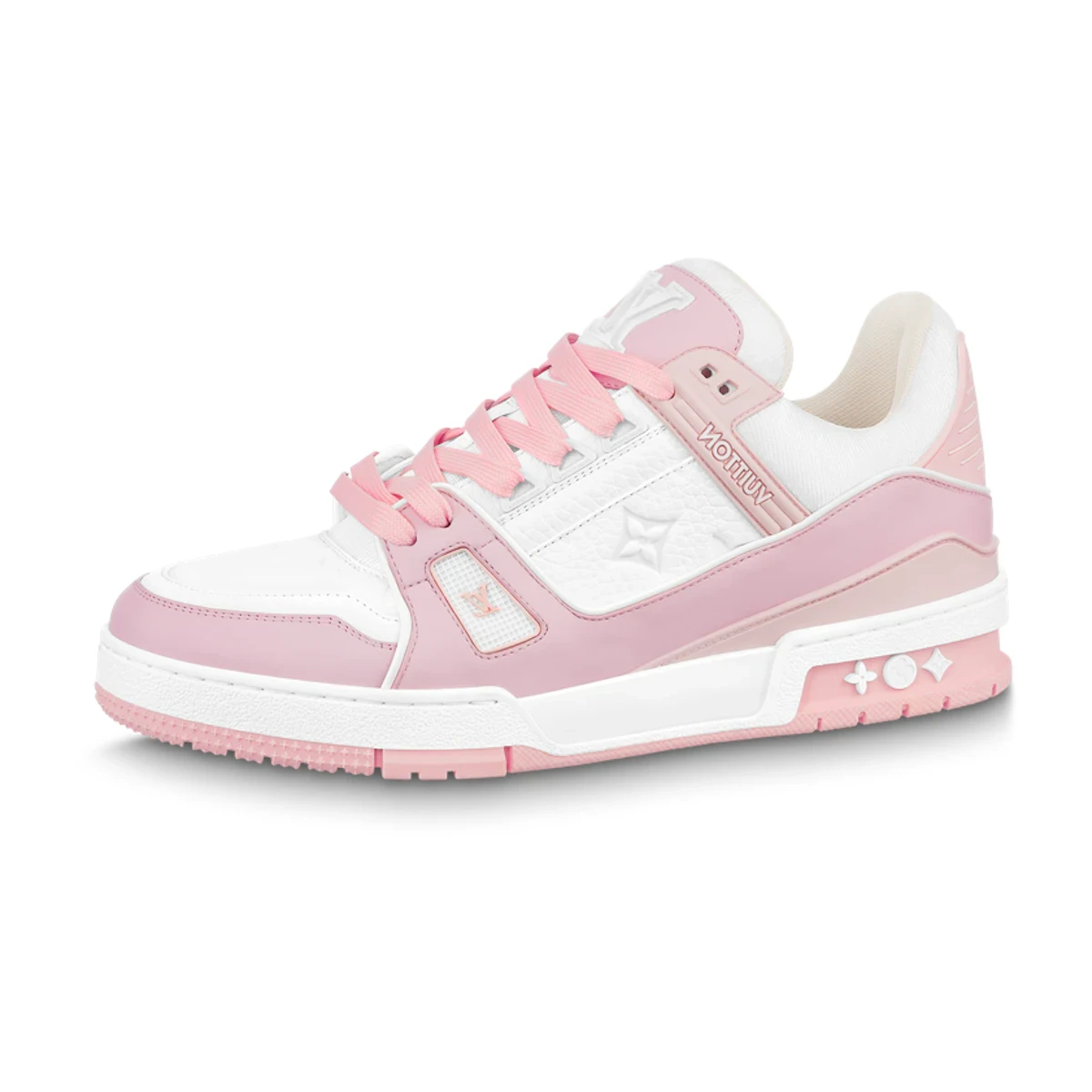 Louis Vuitton Trainer Sneakers Pink  White BO