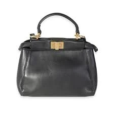Fendi Peekaboo Mini in Black Leather DB
