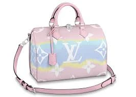 Louis Vuitton Speedy 30 Escale Bandouliere PinkBlue Pastel Bag
