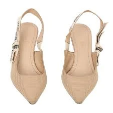 Dior JÁdior Slingback Pumps Size 37 Nude Technical Fabric