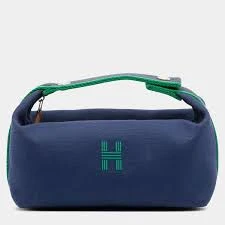 Hermes Bride-A-Brac Case Green Embroidered