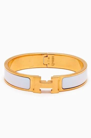 Hermes Clic H White Bracelet DB