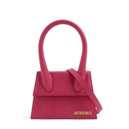 Jacquemus Pink Leather Le Chiquito Moyen Top Handle Bag