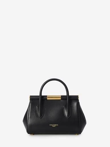 Dolce  Gabanna Marlene Rolled Leather Top Handle Bag