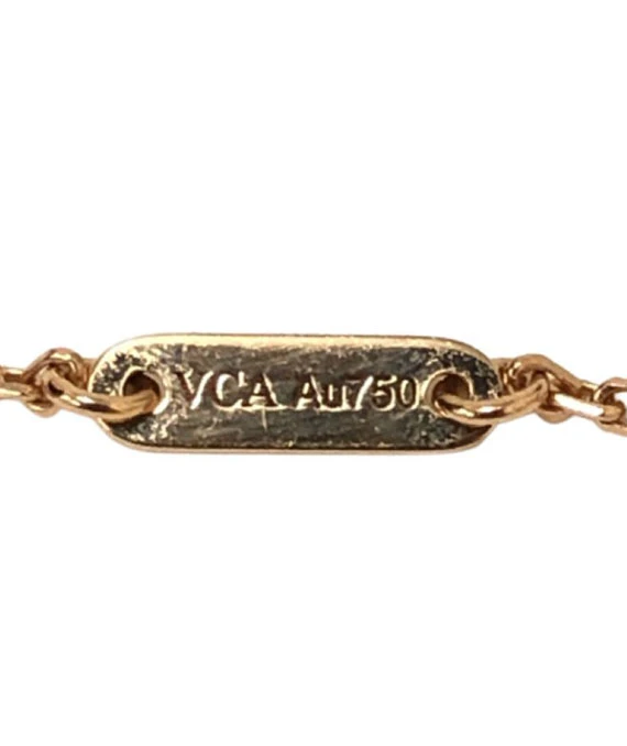 Van Cleef  Arpels Sweet Alhambra Pendant Necklace with Carnelian in 18K Rose Gold