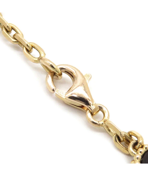 Van Cleef  Arpels Vintage Alhambra Letterwood Pendant 10 Motif Necklace in 18k Rose Gold