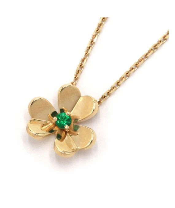 Van Cleef  Arpels Frivol Pendant Mini Necklace In 18k Yellow Gold
