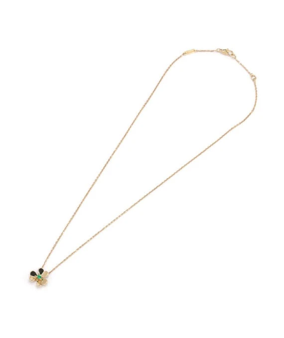 Van Cleef  Arpels Frivol Pendant Mini Necklace In 18k Yellow Gold