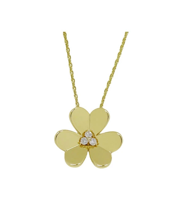 Van Cleef  Arpels Frivol Large 18k Yellow Gold and Diamond Necklace