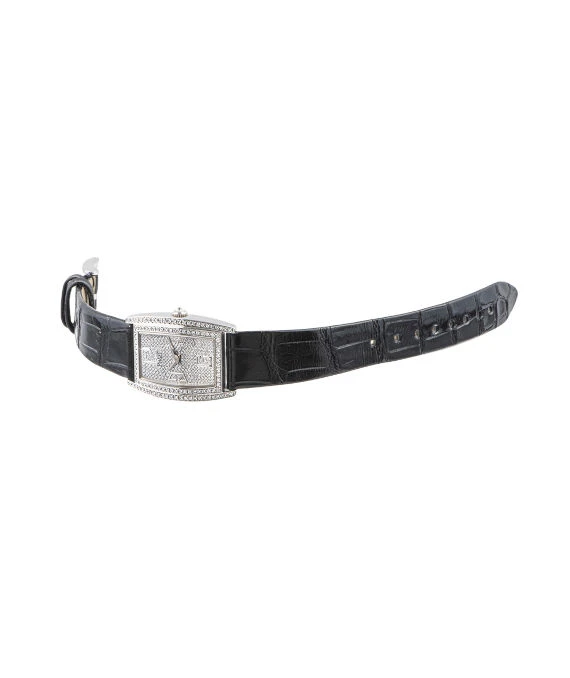 Piaget Limelight Tonneau Diamond Watch In 18k White Gold