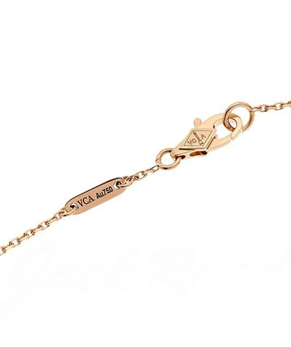 Van Cleef  Arpels Sweet Alhambra Carnelian Bracelet In 18k Pink Gold