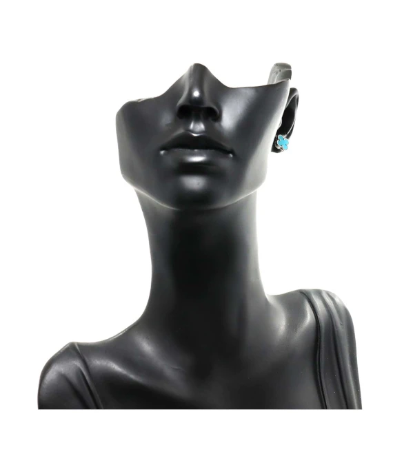 Van Cleef  Arpels Sweet Alhambra Turquoise 18k White Gold Earrings