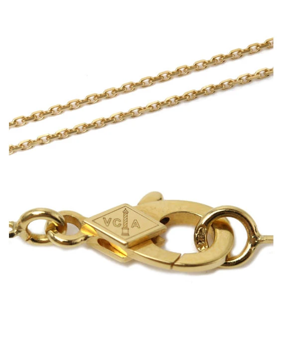 Van Cleef  Arpels Vintage Alhambra Pendant 18k Yellow Gold Necklace