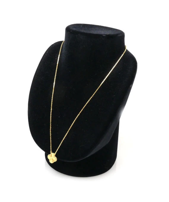 Van Cleef  Arpels Vintage Alhambra Pendant 18k Yellow Gold Necklace